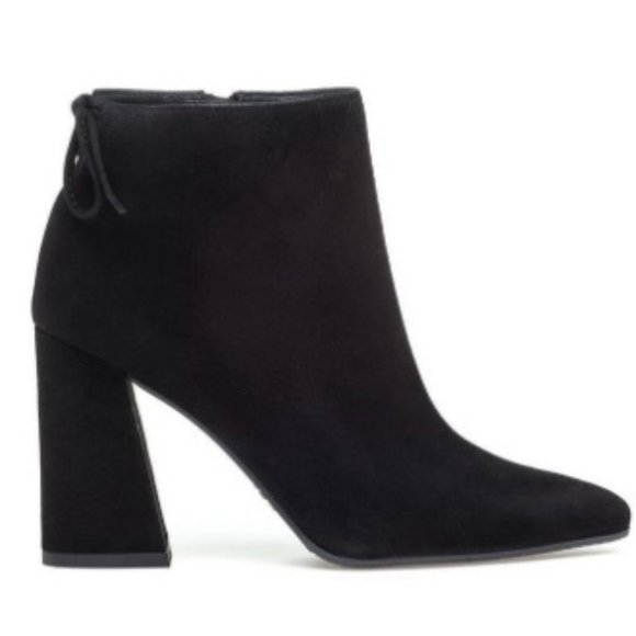 Stuart Weitzmam Black Grandiose Suede Booties - Picture 5 of 6